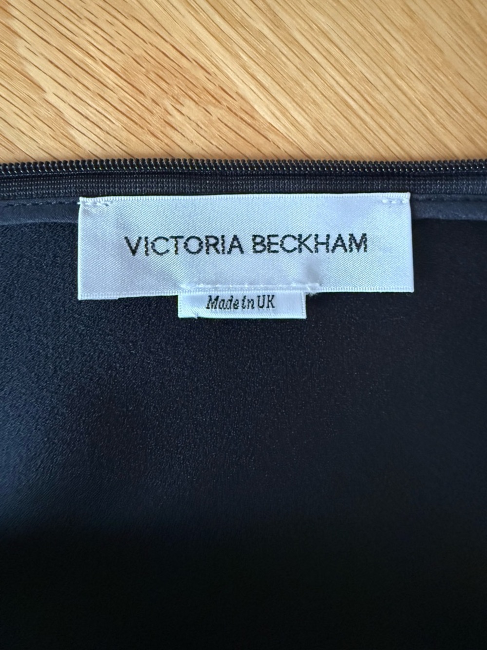 VICTORIA BECKHAM Lace-trimmed satin and crepe midi dress black - Picture 6 of 7